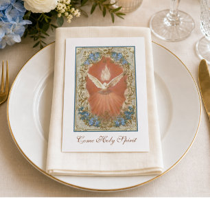 Confirmation Religious Holy Spirit Dove Place Card