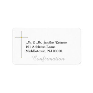 Confirmation Silver Cross Address Labels