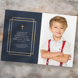 Confirmation   Simple Custom Photo Thank You Card