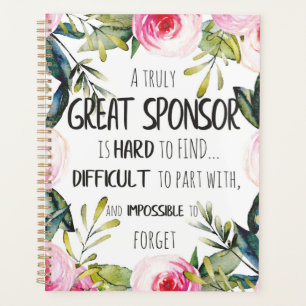 Confirmation Sponsor Gift Truly Great sponsor Planner