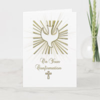Confirmation White Dove Congratulation Greeting