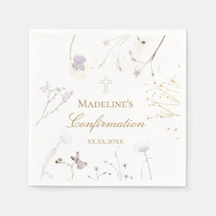 Confirmation wildflowers napkin