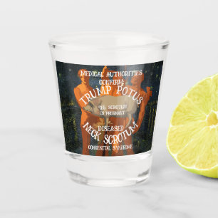 CONFIRMED TRUMP'S NECK SCROTUM IS PREGNANT SHOT GLASS