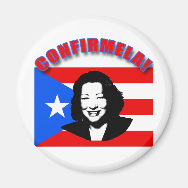 CONFIRMELA Con Bandera de Puerto Rico Magnet (Front)