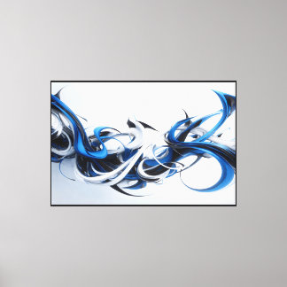 Confluence of Blue Motion Canvas Print