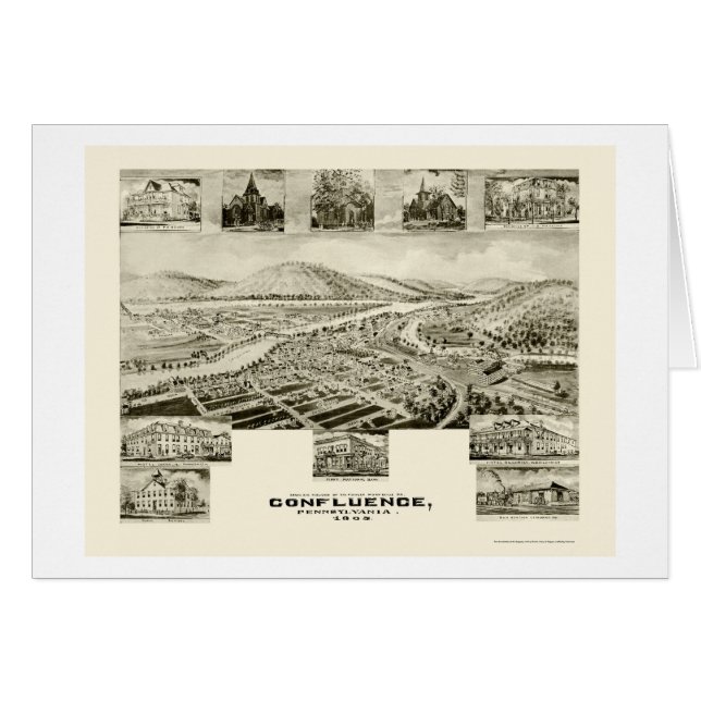 Confluence, PA Panoramic Map - 1905 (Front Horizontal)