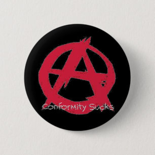 Conformity Sucks{Anarchy} 6 Cm Round Badge