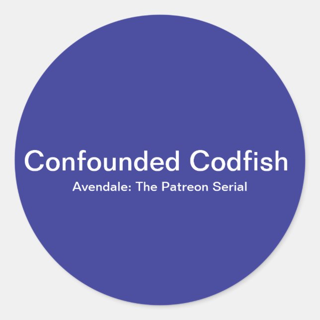 Confounded Codfish Round Classic Round Sticker (Front)