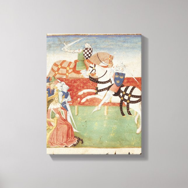 Confrontation of Two Knights before the King Canvas Print (Front)