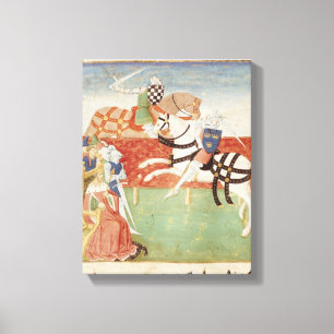 Confrontation of Two Knights before the King Canvas Print