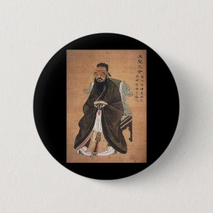 Confucius 1 6 cm round badge