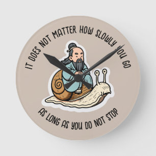 Confucius and the snail round clock