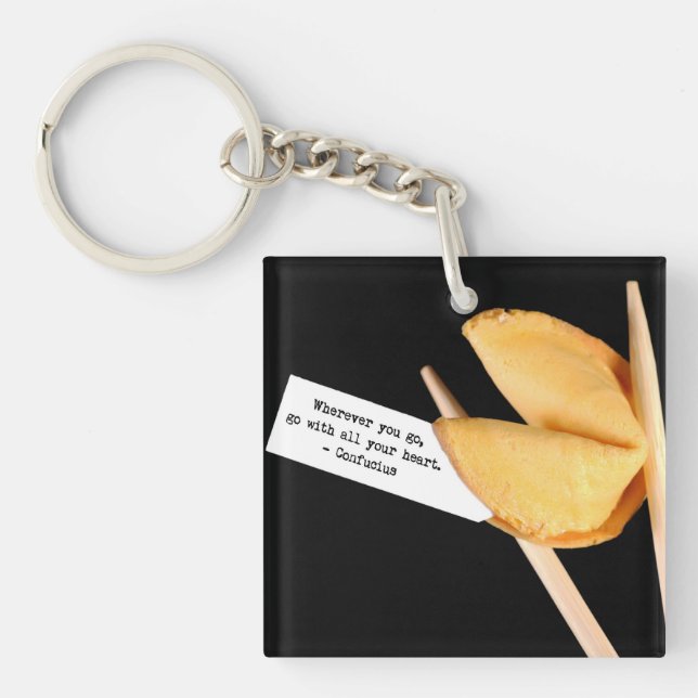 Confucius Fortune Cookie Key Ring (Front)