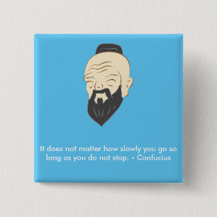 Confucius inspirational badge