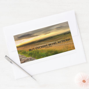 Confucius Inspirational Quote "Humility" Rectangular Sticker