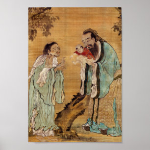 Confucius, Lao Tzu, and Buddha Poster