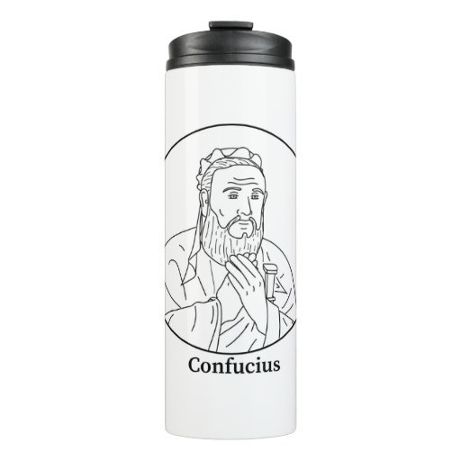 Image of Confucius Line Portrait Thermal Tumbler