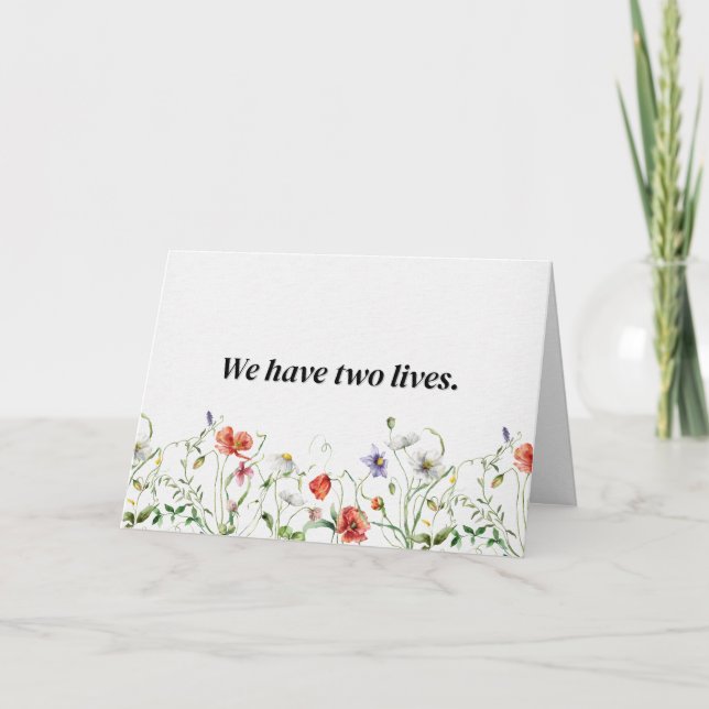 Confucius Quote On White Card (Front)