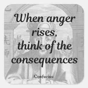 Confucius Quote Square Sticker