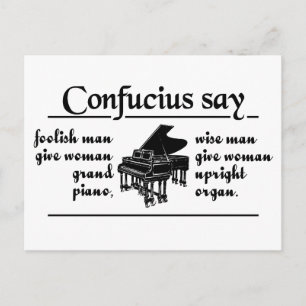 CONFUCIUS SAY … custom postcard