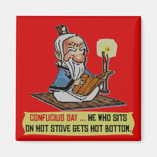 CONFUCIUS SAY ... HOT BOTTOM MAGNET