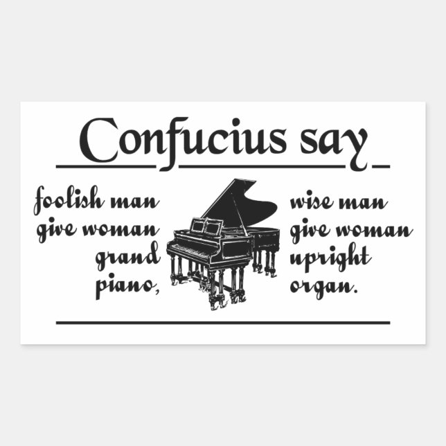 CONFUCIUS SAY … stickers (Front)