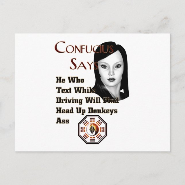 Confucius Says Postcard (Front)