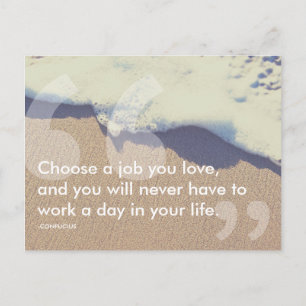 confucius success quote postcard