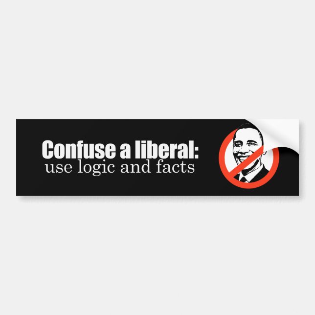 Confuse a liberal Bumpersticker Bumper Sticker (Front)