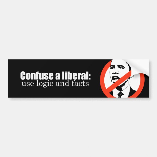 Confuse a liberal Bumpersticker Bumper Sticker (Front)