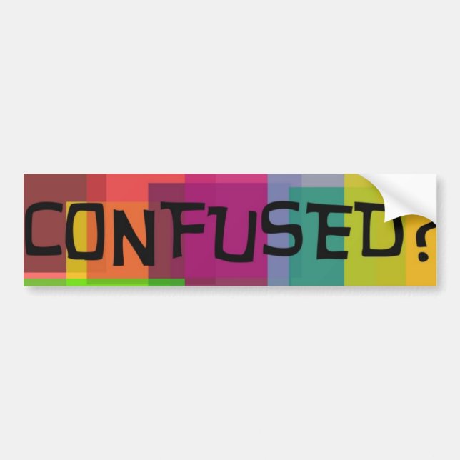 Confused Bumper Sticker (Front)