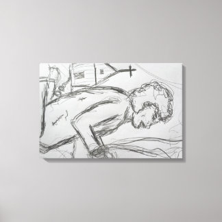 confused canvas print