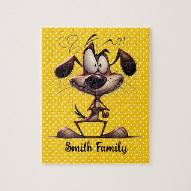 Confused Doggie Personalised Puzzle (Vertical)