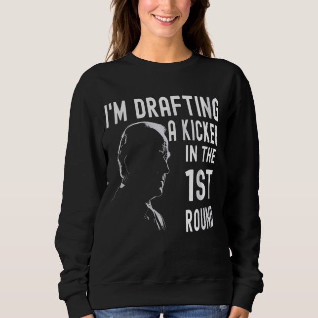 Confused Drafting Kicker Funny Fantasy Football Dr Sweatshirt (Front)