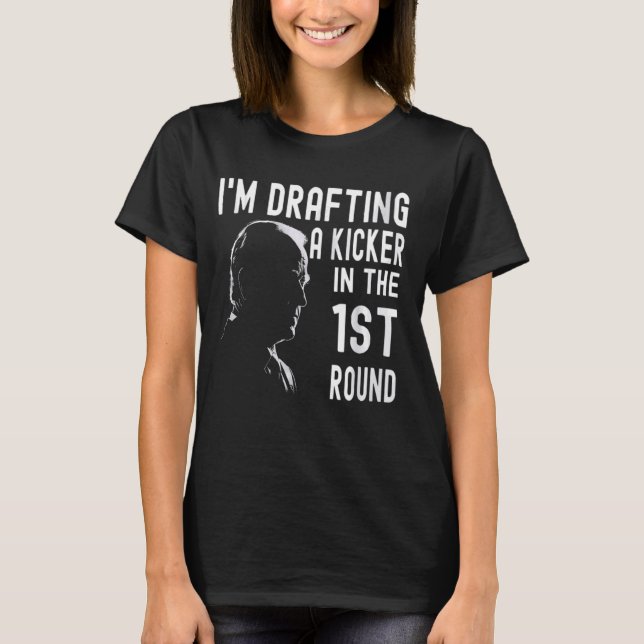 Confused Drafting Kicker Funny Fantasy Football Dr T-Shirt (Front)