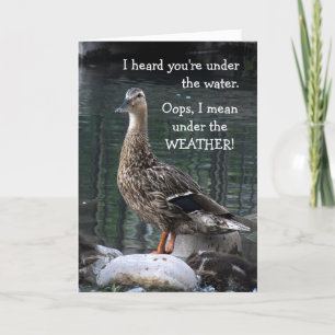 Confused Duck Get Well Card