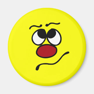 Confused Face Grumpey Magnet