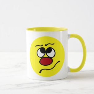 Confused Face Grumpey Mug