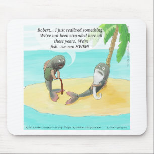 Confused Fish Funny Mouse Mat