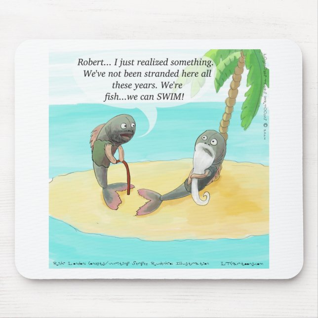 Confused Fish Funny Mouse Mat (Front)