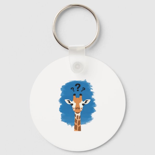 Confused Giraffe Classic T-Shirt_1 Key Ring (Front)