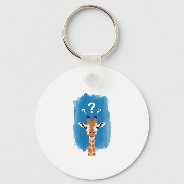 Confused Giraffe Classic T-Shirt Key Ring (Front)