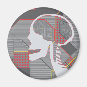 confused heart logicskull magnet