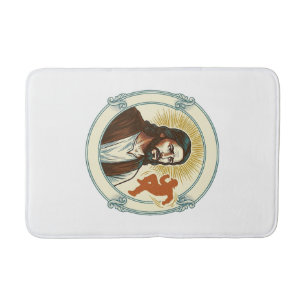 Confused Jesus Viral Dancing Trend Silhouette Vide Bath Mat