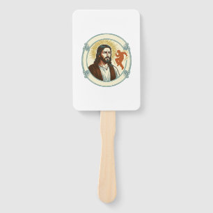 Confused Jesus Viral Dancing Trend Silhouette Vide Hand Fan