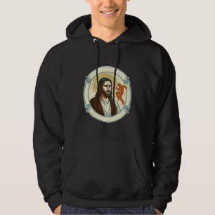 Confused Jesus Viral Dancing Trend Silhouette Vide Hoodie
