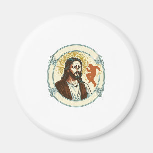 Confused Jesus Viral Dancing Trend Silhouette Vide Magnet