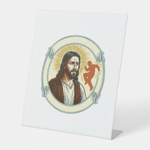 Confused Jesus Viral Dancing Trend Silhouette Vide Pedestal Sign