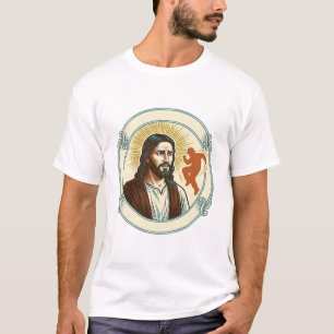 Confused Jesus Viral Dancing Trend Silhouette Vide T-Shirt
