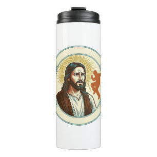 Confused Jesus Viral Dancing Trend Silhouette Vide Thermal Tumbler
